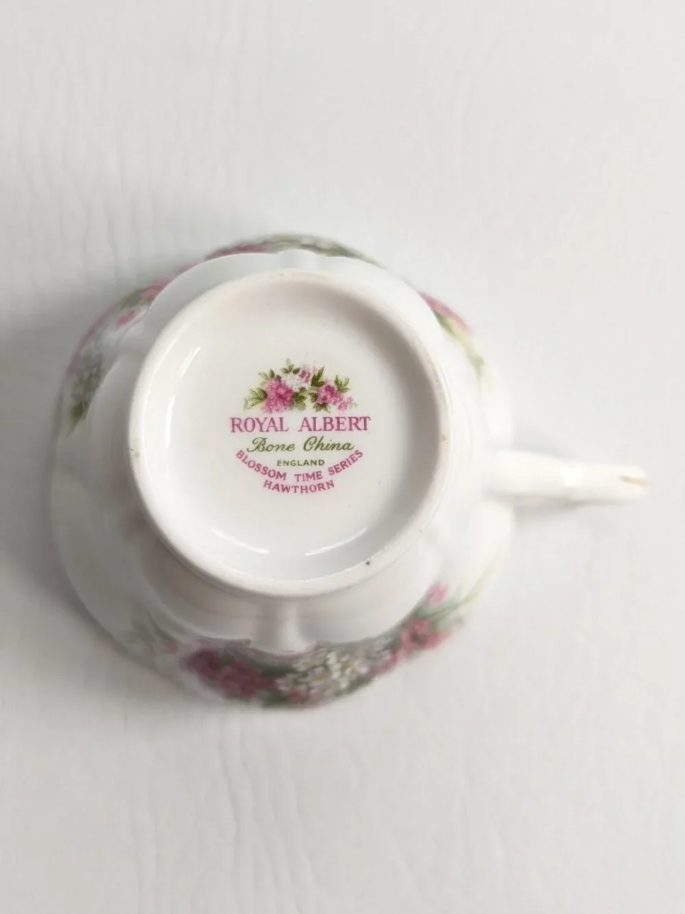 Royal Albert Blossom Time Hawthorn Teacup & Saucer Bone China England Gilt
